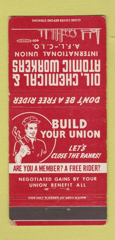 Matchbook Cover - Oil Chemical Atomic Workers Union 30 Strike
