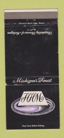 Matchbook Cover Hospitality Houses Birmingham Detroit Muskegon MI WEAR 30 Strike