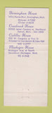 Matchbook Cover Hospitality Houses Birmingham Detroit Muskegon MI WEAR 30 Strike