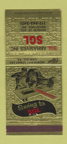 Matchbook Cover - SGL Abrasives Carlisle PA 30 Strike