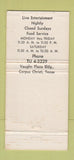 Matchbook Cover - Mustang Club Corpus Christi TX 30 Strike