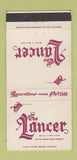 Matchbook Cover - The Lancer Reno NV 30 Strike