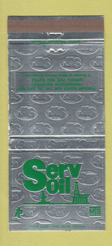 Matchbook Cover - Serv Oil tubular goods pipe New Orleans LA 30 Strike