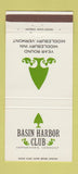 Matchbook Cover - Basin Harbor Club Vergennes VT Middlebury 30 Strike