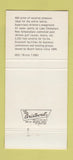 Matchbook Cover - Basin Harbor Club Vergennes VT Middlebury 30 Strike