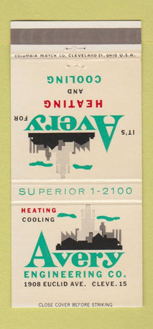 Matchbook Cover - Avery Heating Cools Engineering Cleveland OH 30 Strike