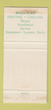 Matchbook Cover - Avery Heating Cools Engineering Cleveland OH 30 Strike