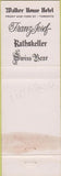 Matchbook Cover - Swiss Bear Restaurant Ontario WEAR