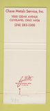 Matchbook Cover - Chase Metals Cleveland OH 30 Strike