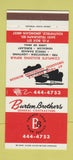 Matchbook Cover - Burton Brothers Contractors Southfield MI 30 Strike
