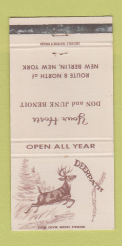 Matchbook Cover - Deerpath New Berlin NY WEAR 30 Strike