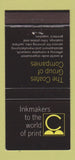 Matchbook Cover - Coates Companies England UK Ink Makers 30 Strike