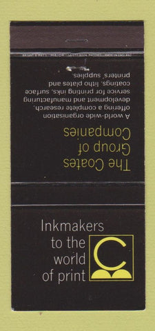 Matchbook Cover - Coates Companies England UK Ink Makers 30 Strike