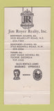 Matchbook Cover - Jim Royer Real Estate Atlanta GA Tucker WEAR 30 Strike