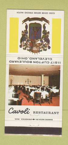 Matchbook Cover - Cavoli Restaurant Cleveland OH 30 Strike