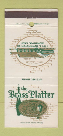 Matchbook Cover - The Brass Platter Monrovia CA 30 Strike