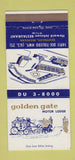Matchbook Cover - Golden Gate Motor Lodge Southgate MI 30 Strike
