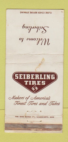 Matchbook Cover - Seiberling Tires WEAR 30 Strike