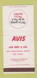 Matchbook Cover - Avis Car rentals Erie PA 30 Strike