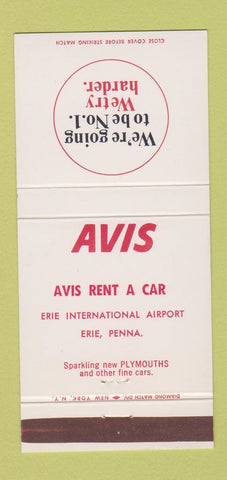 Matchbook Cover - Avis Car rentals Erie PA 30 Strike