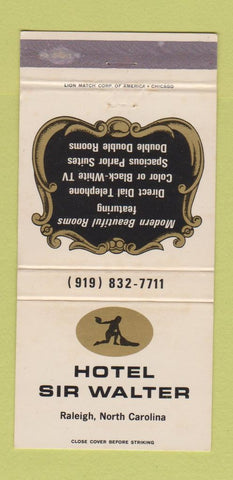 Matchbook Cover - Hotel Sir Walter Raleigh NC 30 Strike