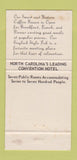 Matchbook Cover - Hotel Sir Walter Raleigh NC 30 Strike