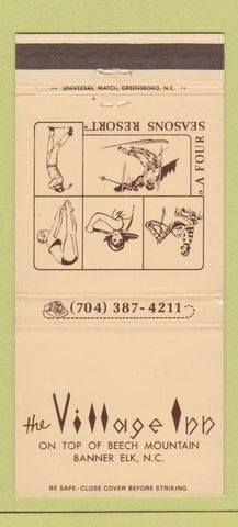 Matchbook Cover - Village Inn Banner Elk NC girlie 30 Strike