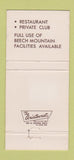 Matchbook Cover - Village Inn Banner Elk NC girlie 30 Strike
