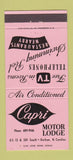 Matchbook Cover - Capri Motor Lodge Durham NC 30 Strike