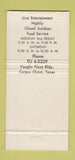 Matchbook Cover - Mustang Club Corpus Christi TX 30 Strike