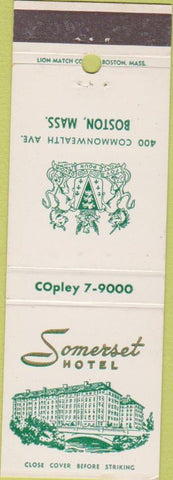 Matchbook Cover - Somerset Hotel Boston MA