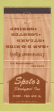 Matchbook Cover - Spoto's Stockyard Inn 30 Strike