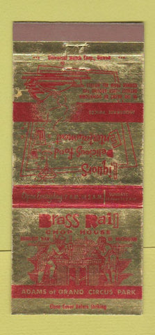 Matchbook Cover - Brass Rail Chop House Detroit MI WEAR 30 Strike