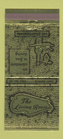 Matchbook Cover - The Living Room Warren OH 30 Strike