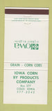 Matchbook Cover - Iowa Corn By Products Colo IA 30 Strike
