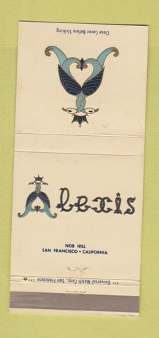 Matchbook Cover - Alexis San Francisco CA 30 Strike