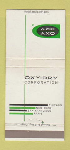 Matchbook Cover - Oxy Dry Corp San Francisco Chicago New York City 30 Strike