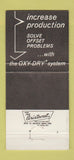 Matchbook Cover - Oxy Dry Corp San Francisco Chicago New York City 30 Strike