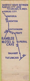 Matchbook Cover - Rambler Motel Cafe Hutchinson KS WEAR