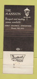Matchbook Cover - The Mansion Youngstown OH 30 Strike