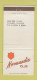 Matchbook Cover - Normandie Club Gardena CA  30 Strike