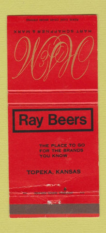 Matchbook Cover Hart Schaffner Marx Men's Clothes Ray Beers Topeka KS 30 Strike