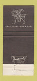 Matchbook Cover Hart Schaffner Marx Men's Clothes Ray Beers Topeka KS 30 Strike