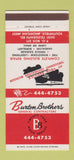 Matchbook Cover - Burton Brothers Contractors Southfield MI 30 Strike