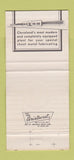 Matchbook Cover - Bargar Metal Fabricating Cleveland OH 30 Strike
