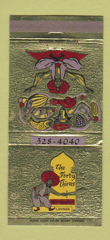Matchbook Cover - The Forty Thieves Restaurant Birmingham AL 30 Strike