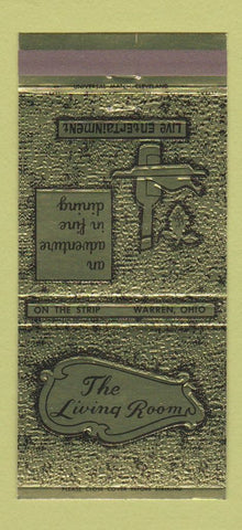 Matchbook Cover - The Living Room Warren OH 30 Strike