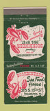 Matchbook Cover - Bookbinders Seafood House Philadelphia PA lobster 30 Strike