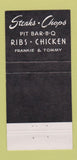 Matchbook Cover - Singapore Restaurant Chicago IL 30 Strike