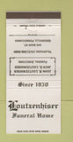 Matchbook Cover - Loutzenhiser Funeral Home Greenville PA 30 Strike